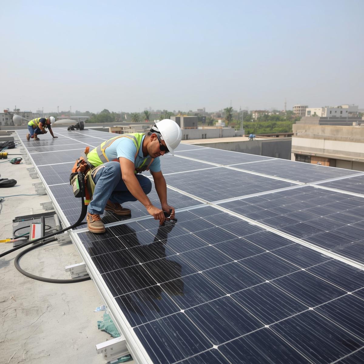 Solar Bhau installation team